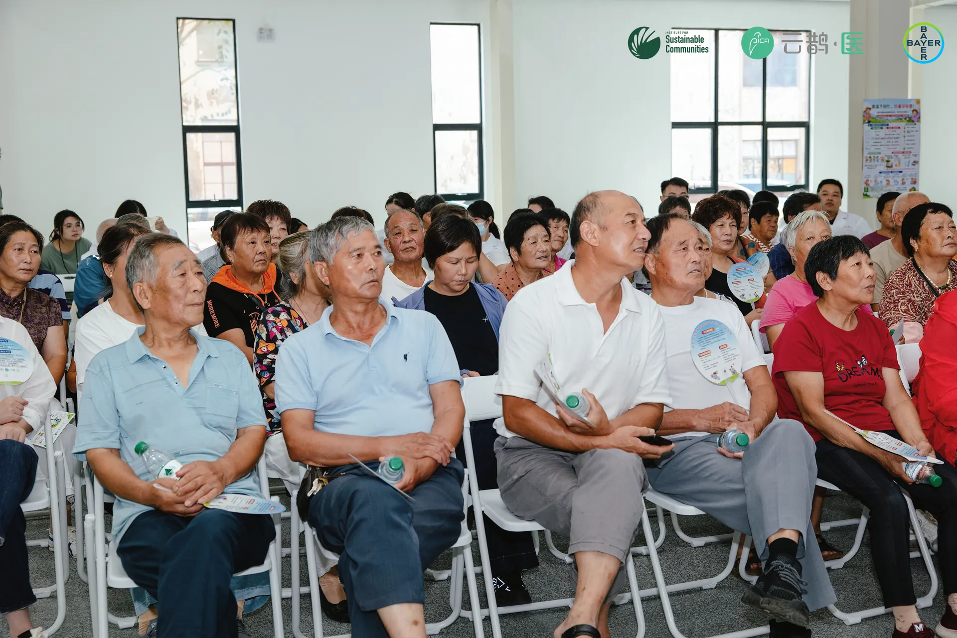 Residents attending the community heat-health session